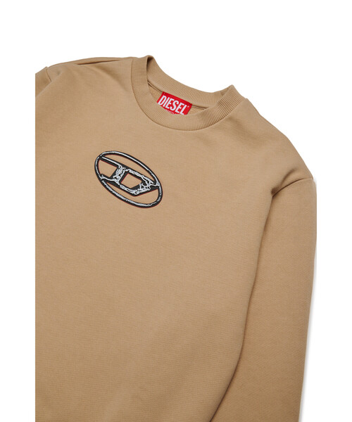 DIESEL（ディーゼル）の「キッズ プルオーバースウェット SBOXTQ22（スウェット・キッズ・ライトブラウン/ブラック・10Y/12Y/14Y/16Y/4Y/6Y/8Y）」の4枚目の写真