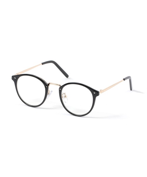 studio CLIP（スタディオクリップ）の「メタルボストン型伊達メガネ（メガネ・レディース・ブラック/グレー・FREE）」の2枚目の写真