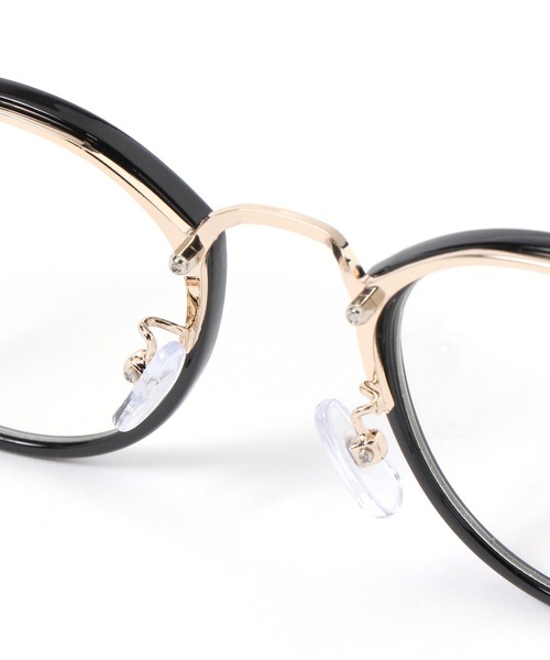 studio CLIP（スタディオクリップ）の「メタルボストン型伊達メガネ（メガネ・レディース・ブラック/グレー・FREE）」の8枚目の写真