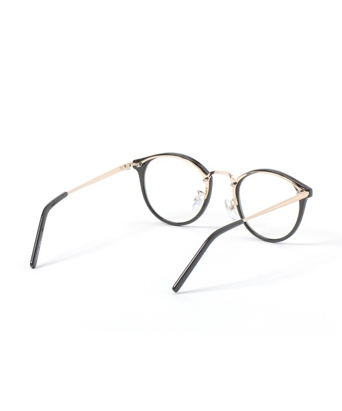 studio CLIP（スタディオクリップ）の「メタルボストン型伊達メガネ（メガネ・レディース・ブラック/グレー・FREE）」の5枚目の写真