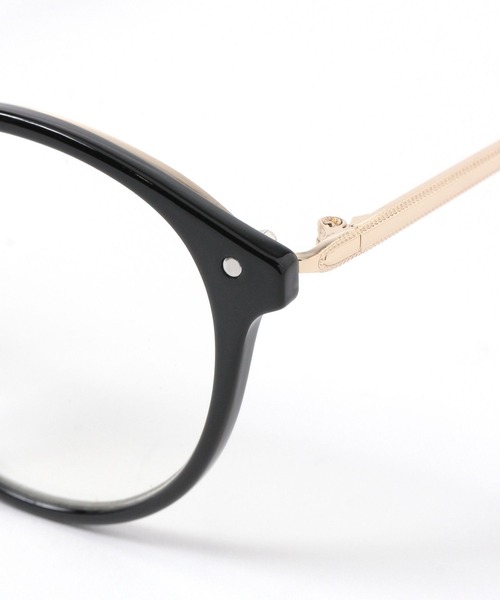studio CLIP（スタディオクリップ）の「メタルボストン型伊達メガネ（メガネ・レディース・ブラック/グレー・FREE）」の6枚目の写真