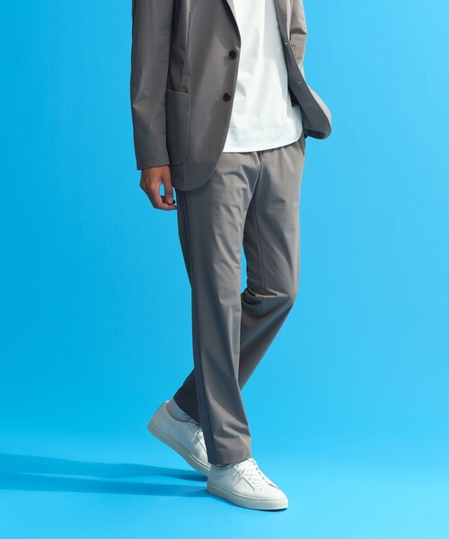 MACKINTOSH PHILOSOPHY（ﾏｯｷﾝﾄｯｼｭ ﾌｨﾛｿﾌｨｰ）の「ドライフラットストレッチ イージーパンツ ナイロントリコット（スラックス・メンズ・ダークネイビー/グリーン系その他3・38/40/42）」の2枚目の写真