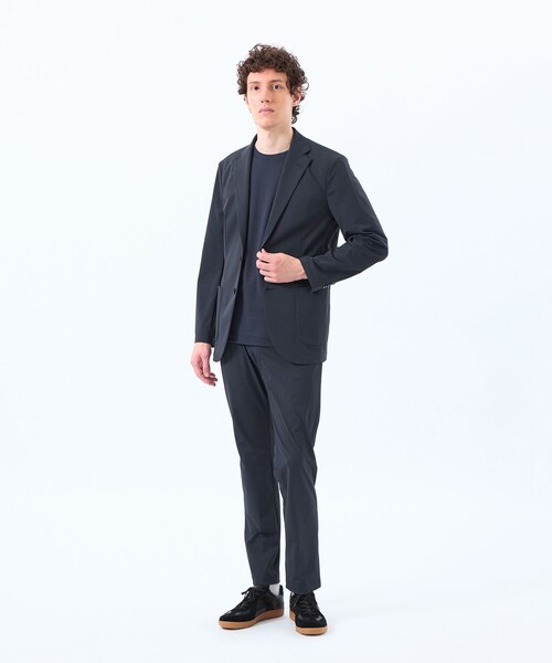 MACKINTOSH PHILOSOPHY（ﾏｯｷﾝﾄｯｼｭ ﾌｨﾛｿﾌｨｰ）の「ドライフラットストレッチ イージーパンツ ナイロントリコット（スラックス・メンズ・ダークネイビー/グリーン系その他3・38/40/42）」の3枚目の写真