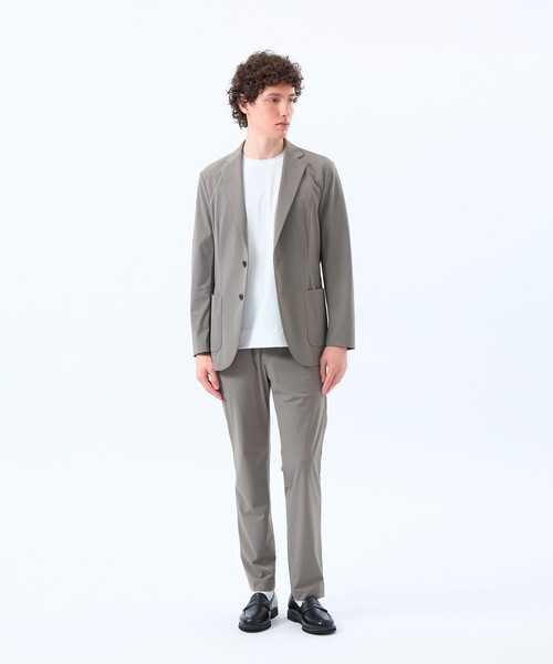 MACKINTOSH PHILOSOPHY（ﾏｯｷﾝﾄｯｼｭ ﾌｨﾛｿﾌｨｰ）の「ドライフラットストレッチ イージーパンツ ナイロントリコット（スラックス・メンズ・ダークネイビー/グリーン系その他3・38/40/42）」の4枚目の写真