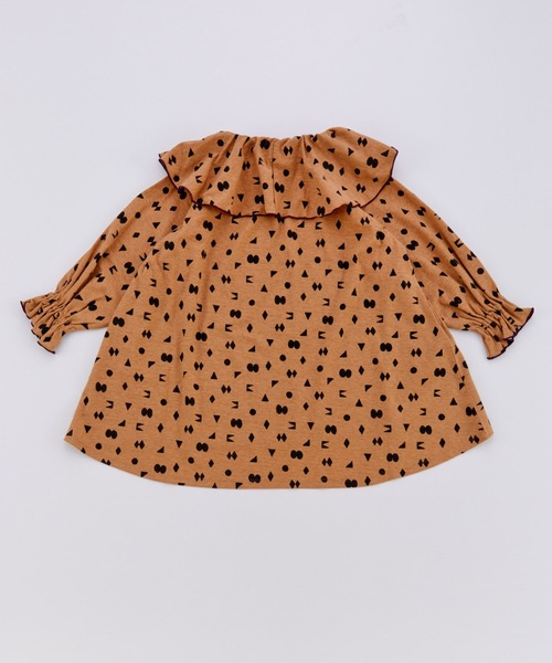 Ocean&Ground（オーシャン&グラウンド）の「ｿｳｶﾞﾗﾌﾟﾘﾝﾄﾌﾘﾙｶﾗｰﾜﾝﾋﾟｰｽ（ワンピース・キッズ・ブラック/チャコール/レンガ・90/100/110/120/130/140）」の11枚目の写真