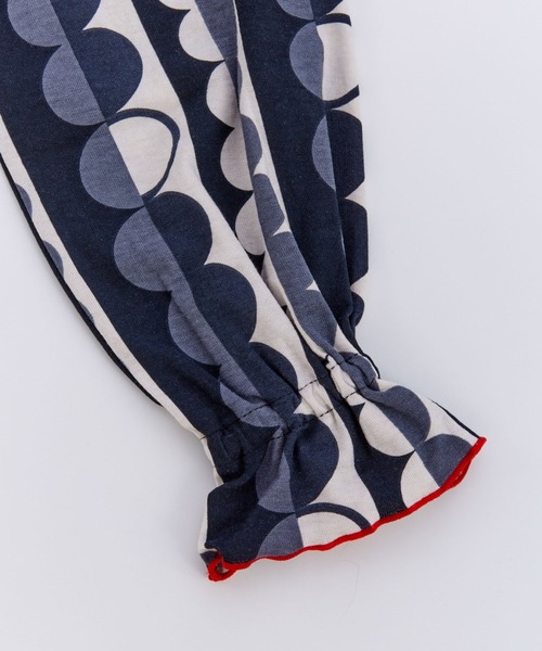 Ocean&Ground（オーシャン&グラウンド）の「ｿｳｶﾞﾗﾌﾟﾘﾝﾄﾌﾘﾙｶﾗｰﾜﾝﾋﾟｰｽ（ワンピース・キッズ・ブラック/チャコール/レンガ・90/100/110/120/130/140）」の20枚目の写真