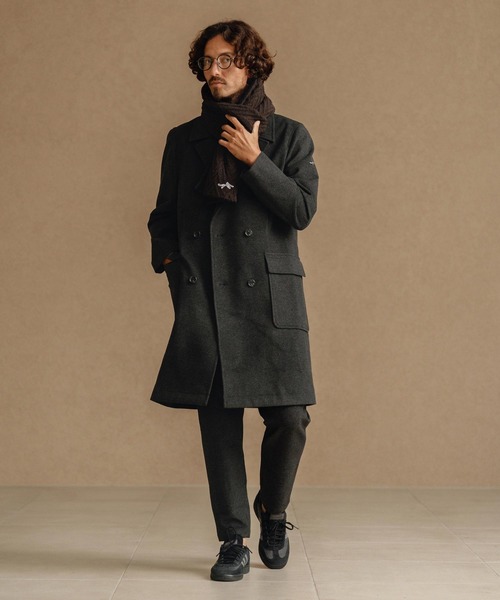 CALL&RESPONSE（コールアンドレスポンス）の「mko12989-ヘリンボーンニットマフラー-サイセンタク（マフラー・メンズ・ブラック×ベージュ/ブラック系その他・FREE）」の11枚目の写真