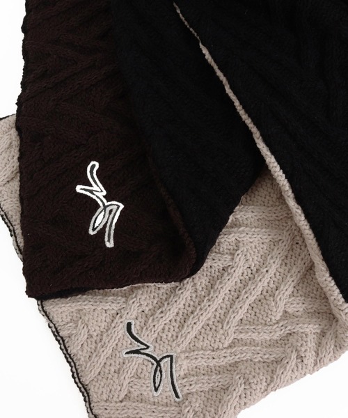 CALL&RESPONSE（コールアンドレスポンス）の「mko12989-ヘリンボーンニットマフラー-サイセンタク（マフラー・メンズ・ブラック×ベージュ/ブラック系その他・FREE）」の16枚目の写真