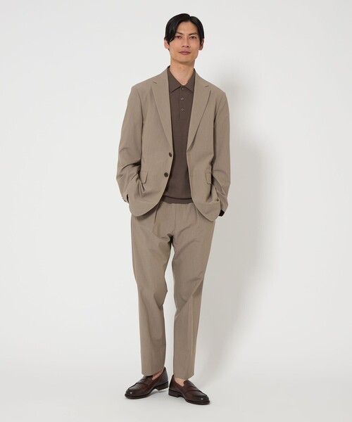 green label relaxing(グリーンレーベルリラクシング)の「A+ リネンミックス ニット ポロシャツ(ニット/セーター・メンズ・ダークグレー/モカ・M/XL/L/S)」の21枚目の写真