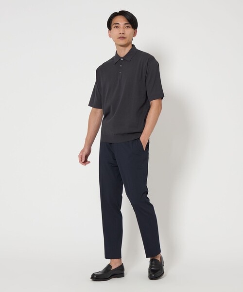 green label relaxing(グリーンレーベルリラクシング)の「A+ リネンミックス ニット ポロシャツ(ニット/セーター・メンズ・ダークグレー/モカ・M/XL/L/S)」の20枚目の写真