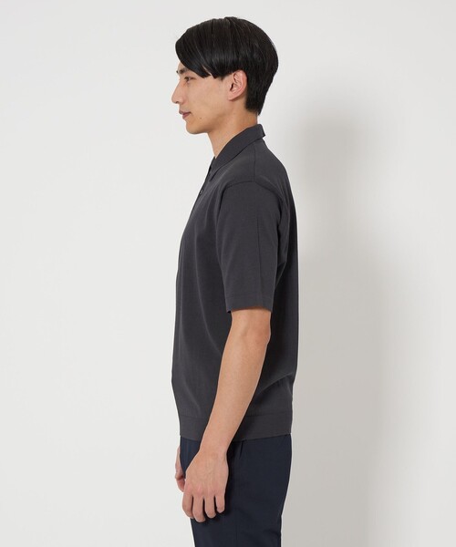 green label relaxing(グリーンレーベルリラクシング)の「A+ リネンミックス ニット ポロシャツ(ニット/セーター・メンズ・ダークグレー/モカ・M/XL/L/S)」の16枚目の写真