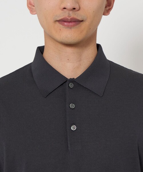 green label relaxing(グリーンレーベルリラクシング)の「A+ リネンミックス ニット ポロシャツ(ニット/セーター・メンズ・ダークグレー/モカ・M/XL/L/S)」の14枚目の写真