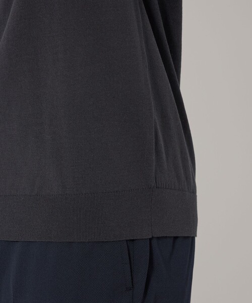 green label relaxing(グリーンレーベルリラクシング)の「A+ リネンミックス ニット ポロシャツ(ニット/セーター・メンズ・ダークグレー/モカ・M/XL/L/S)」の12枚目の写真