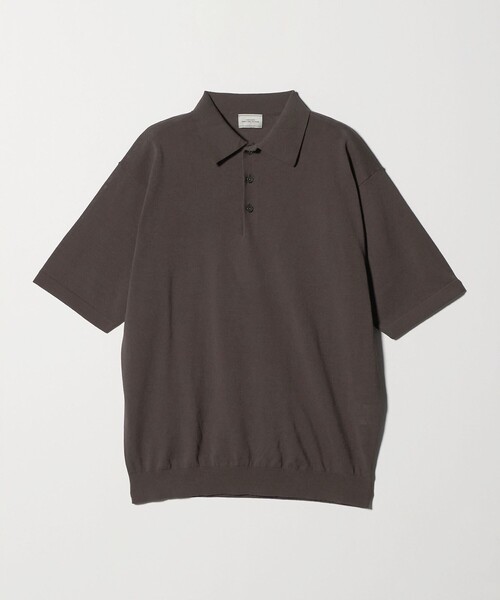 green label relaxing(グリーンレーベルリラクシング)の「A+ リネンミックス ニット ポロシャツ(ニット/セーター・メンズ・ダークグレー/モカ・M/XL/L/S)」の9枚目の写真