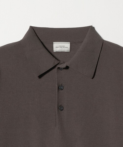 green label relaxing(グリーンレーベルリラクシング)の「A+ リネンミックス ニット ポロシャツ(ニット/セーター・メンズ・ダークグレー/モカ・M/XL/L/S)」の7枚目の写真