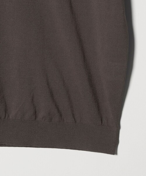 green label relaxing(グリーンレーベルリラクシング)の「A+ リネンミックス ニット ポロシャツ(ニット/セーター・メンズ・ダークグレー/モカ・M/XL/L/S)」の5枚目の写真