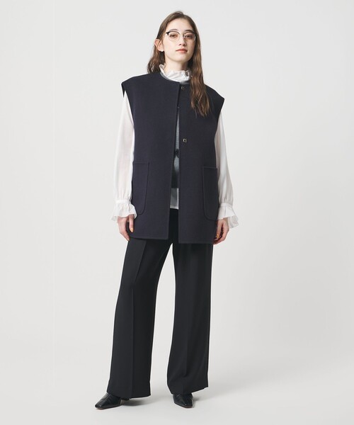 ユナイテッドアローズ　バイカラー リバー ベスト 38 ネイビー×チャコール ユナイテッドアローズ バイカラー リバー ベスト 38 ネイビー