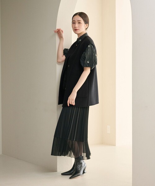 バイカラー リバー ベスト UNITED ARROWS コート アウター バイカラー リバー ベスト