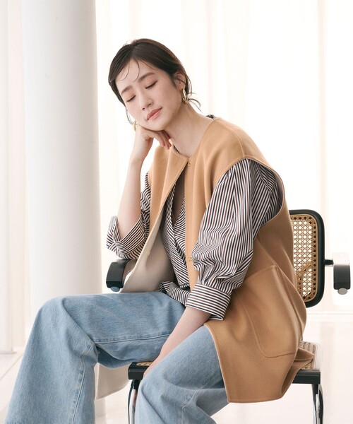 タグ付き✨ユナイテッドアローズ リバーノーカラーベスト 36 UNITED