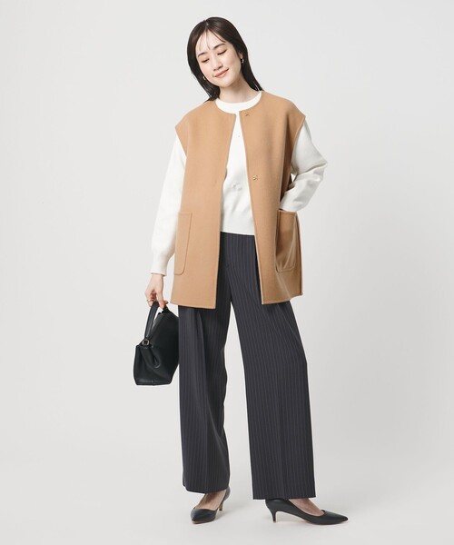 UNITED ARROWS(ユナイテッドアローズ)の「バイカラー リバー ベスト(その他アウター・レディース・オフホワイト/ネイビー・FREE)」の17枚目の写真