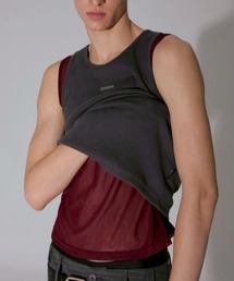 ESC STUDIO（イーエスシースタジオ）の「【ESC STUDIO】mesh layered sleeveless / 【イーエスシースタジオ】メッシュレイヤードタンクトップ（タンクトップ）」