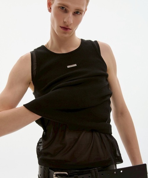 ESC STUDIO(イーエスシースタジオ)の「【ESC STUDIO】mesh layered sleeveless / 【イーエスシースタジオ】メッシュレイヤードタンクトップ(タンクトップ・メンズ・ホワイト/グレー/ブラック・ONE SIZE)」の20枚目の写真