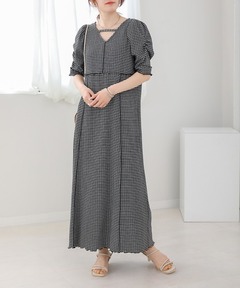 ワンピース AMERI SEERSUCKER VOLUME HEM DRESS SEERSUCKER VOLUME HEM DRESS（ワンピース）｜Ameri（アメリ）の