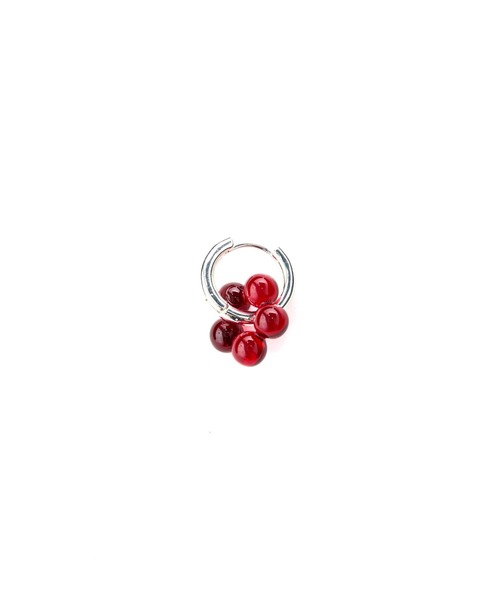 Casselini(キャセリーニ)の「Casselini(キャセリーニ) フラワークリアフープピアス(ピアス(両耳用)・レディース・レッド/ブルー・FREE)」の4枚目の写真