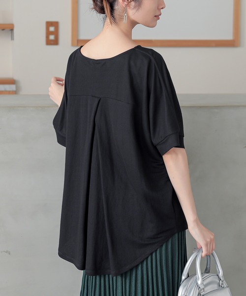 n'OrLABEL（ノアールレーベル）の「【機能素材】『カノコボートネックカットソー』（Tシャツ/カットソー・レディース・テラコッタ/オフホワイト/ブラック・FREE）」の21枚目の写真