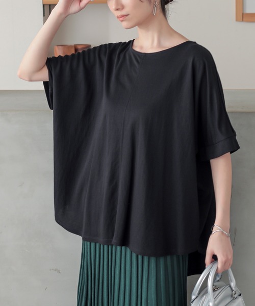 n'OrLABEL（ノアールレーベル）の「【機能素材】『カノコボートネックカットソー』（Tシャツ/カットソー・レディース・テラコッタ/オフホワイト/ブラック・FREE）」の20枚目の写真