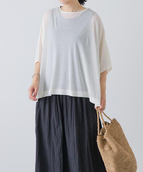 かぐれ（カグレ）の「コットンシアーワイドカットソー（Tシャツ