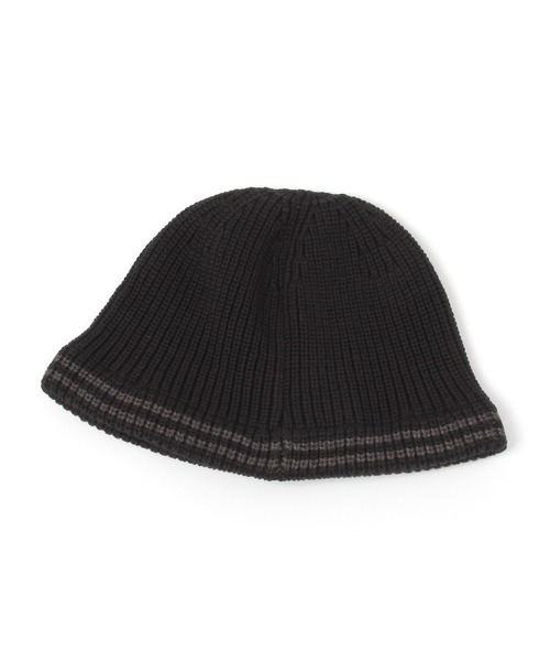LAKOLE（ラコレ）の「ラインニットハット / 575285（ニットキャップ/ビーニー・メンズ・アイボリー/ブラック・9）」の5枚目の写真