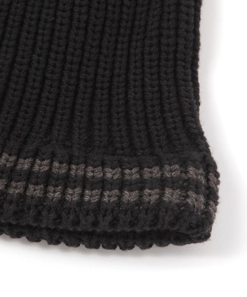 LAKOLE（ラコレ）の「ラインニットハット / 575285（ニットキャップ/ビーニー・メンズ・アイボリー/ブラック・9）」の7枚目の写真