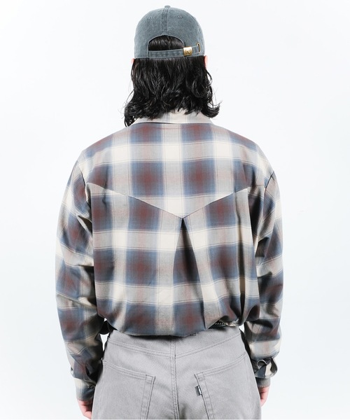 Jieda(ジエダ)の「CHECK SKIPPER SHIRT(シャツ/ブラウス・メンズ・ブラウン/ブラック・1/2)」の7枚目の写真