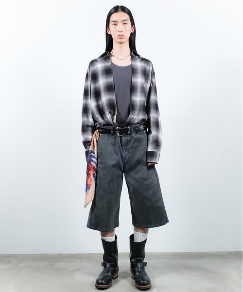 Jieda(ジエダ)の「CHECK SKIPPER SHIRT(シャツ/ブラウス・メンズ・ブラウン/ブラック・1/2)」の8枚目の写真