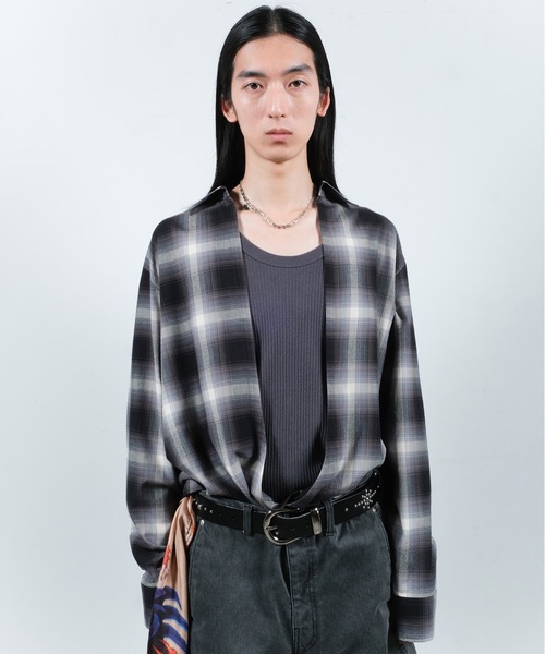 Jieda(ジエダ)の「CHECK SKIPPER SHIRT(シャツ/ブラウス・メンズ・ブラウン/ブラック・1/2)」の9枚目の写真