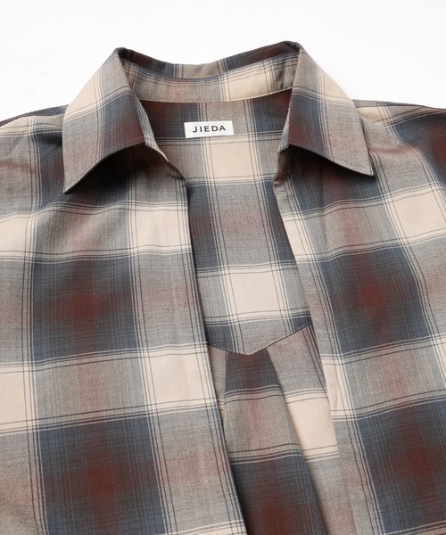 Jieda(ジエダ)の「CHECK SKIPPER SHIRT(シャツ/ブラウス・メンズ・ブラウン/ブラック・1/2)」の16枚目の写真