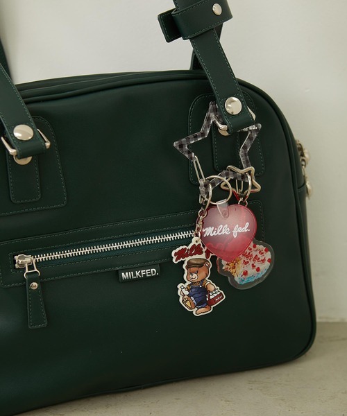 MILKFED.（ミルクフェド）の「HEART CHARM BOSTON BAG（ボストンバッグ・レディース・ブラック/グリーン/パープル・ONE SIZE）」の19枚目の写真