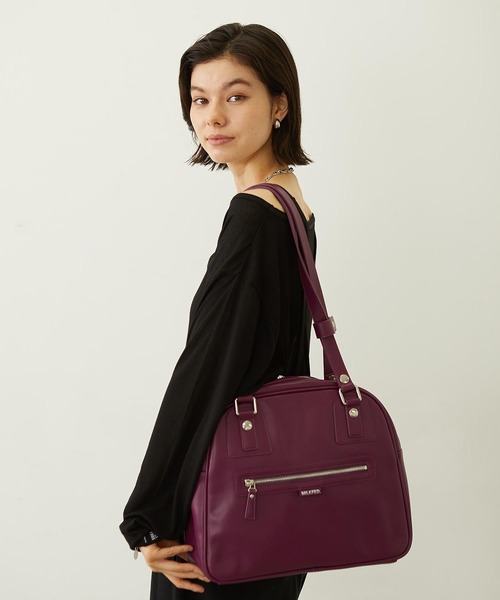 MILKFED.（ミルクフェド）の「HEART CHARM BOSTON BAG（ボストンバッグ・レディース・ブラック/グリーン/パープル・ONE SIZE）」の7枚目の写真
