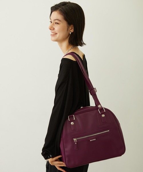 MILKFED.（ミルクフェド）の「HEART CHARM BOSTON BAG（ボストンバッグ・レディース・ブラック/グリーン/パープル・ONE SIZE）」の9枚目の写真