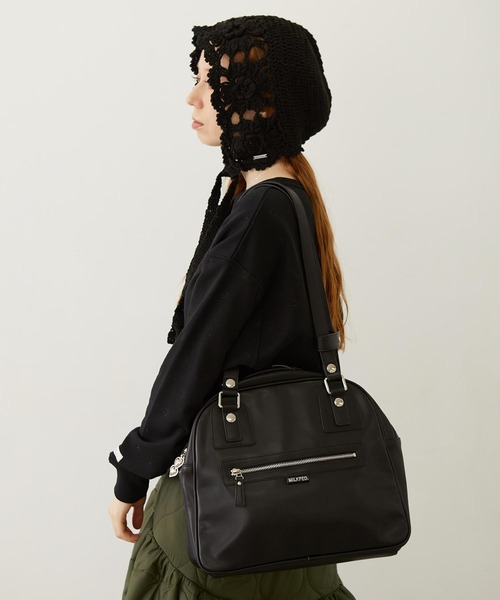 MILKFED.（ミルクフェド）の「HEART CHARM BOSTON BAG（ボストンバッグ・レディース・ブラック/グリーン/パープル・ONE SIZE）」の4枚目の写真