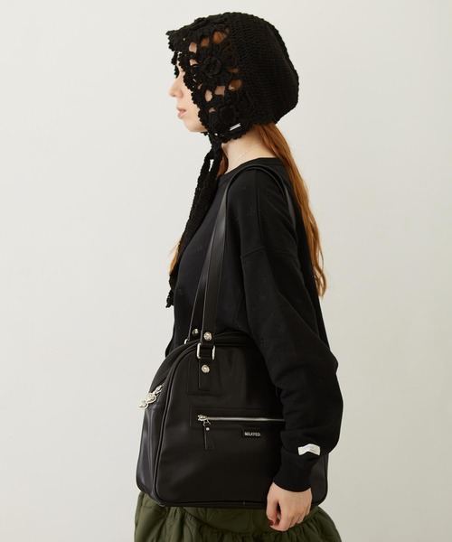 MILKFED.（ミルクフェド）の「HEART CHARM BOSTON BAG（ボストンバッグ・レディース・ブラック/グリーン/パープル・ONE SIZE）」の5枚目の写真