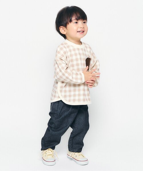 apres les cours（アプレレクール）の「【リンク】スタンダードタックパンツ（その他パンツ・キッズ・チェック/インディゴブルー/エンジ/ブラック・80/90/100/110/120/130）」の11枚目の写真