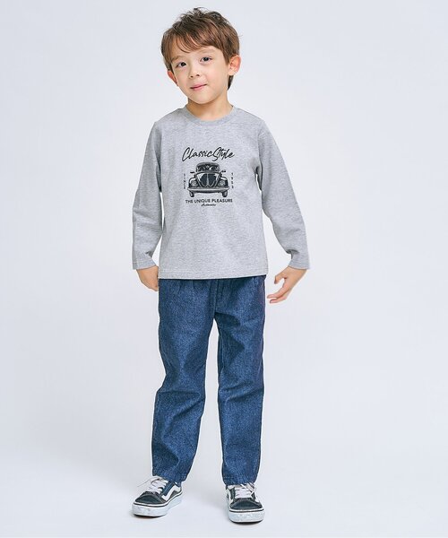 apres les cours（アプレレクール）の「【リンク】スタンダードタックパンツ（その他パンツ・キッズ・チェック/インディゴブルー/エンジ/ブラック・80/90/100/110/120/130）」の5枚目の写真