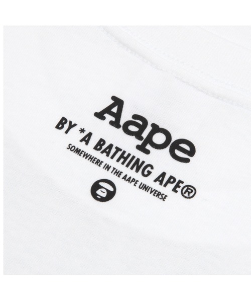 AAPE BY A BATHING APE(エーエイプバイアベイシングエイプ)の「AAPE BASIC TEE(Tシャツ/カットソー・メンズ・ブラック/ホワイト・X-LARGE/SMALL/MEDIUM/LARGE/XX-LARGE)」の5枚目の写真