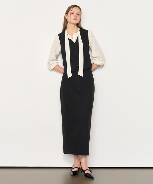 GENERAL IDEA(ジェネラルアイデア)の「GENERAL IDEA/ジェネラルアイディア minimal h-line long skirt ロングスカート(スカート・レディース・ブラック/ホワイト・M/L/S)」の17枚目の写真