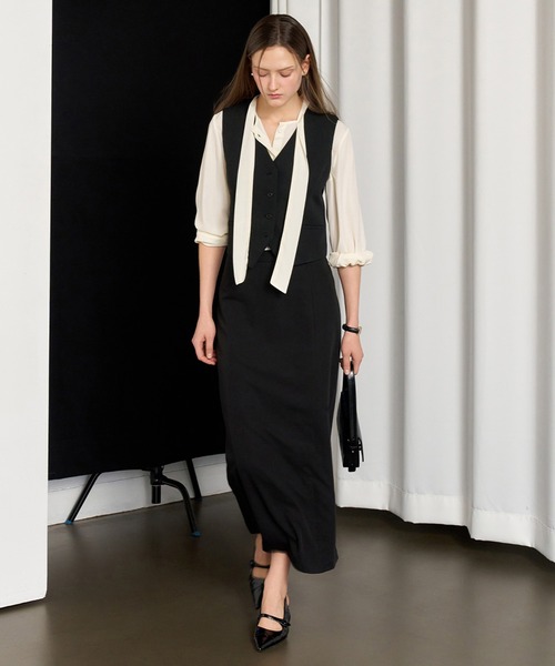 GENERAL IDEA(ジェネラルアイデア)の「GENERAL IDEA/ジェネラルアイディア minimal h-line long skirt ロングスカート(スカート・レディース・ブラック/ホワイト・M/L/S)」の21枚目の写真