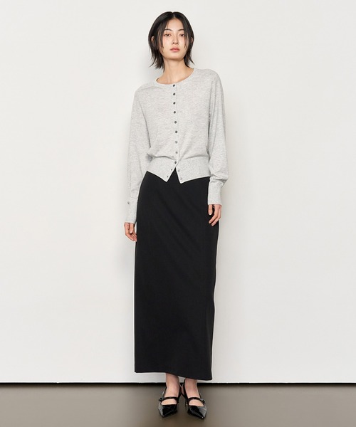 GENERAL IDEA(ジェネラルアイデア)の「GENERAL IDEA/ジェネラルアイディア minimal h-line long skirt ロングスカート(スカート・レディース・ブラック/ホワイト・M/L/S)」の18枚目の写真