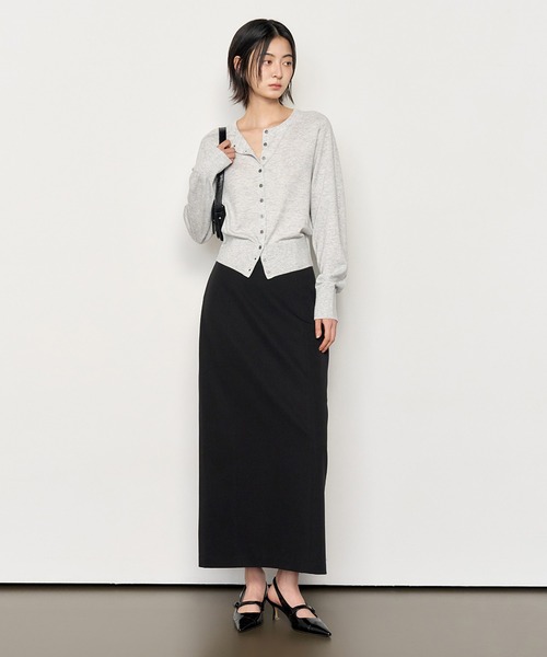 GENERAL IDEA(ジェネラルアイデア)の「GENERAL IDEA/ジェネラルアイディア minimal h-line long skirt ロングスカート(スカート・レディース・ブラック/ホワイト・M/L/S)」の19枚目の写真