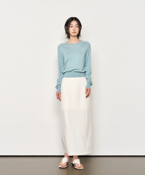 GENERAL IDEA(ジェネラルアイデア)の「GENERAL IDEA/ジェネラルアイディア minimal h-line long skirt ロングスカート(スカート・レディース・ブラック/ホワイト・M/L/S)」の11枚目の写真
